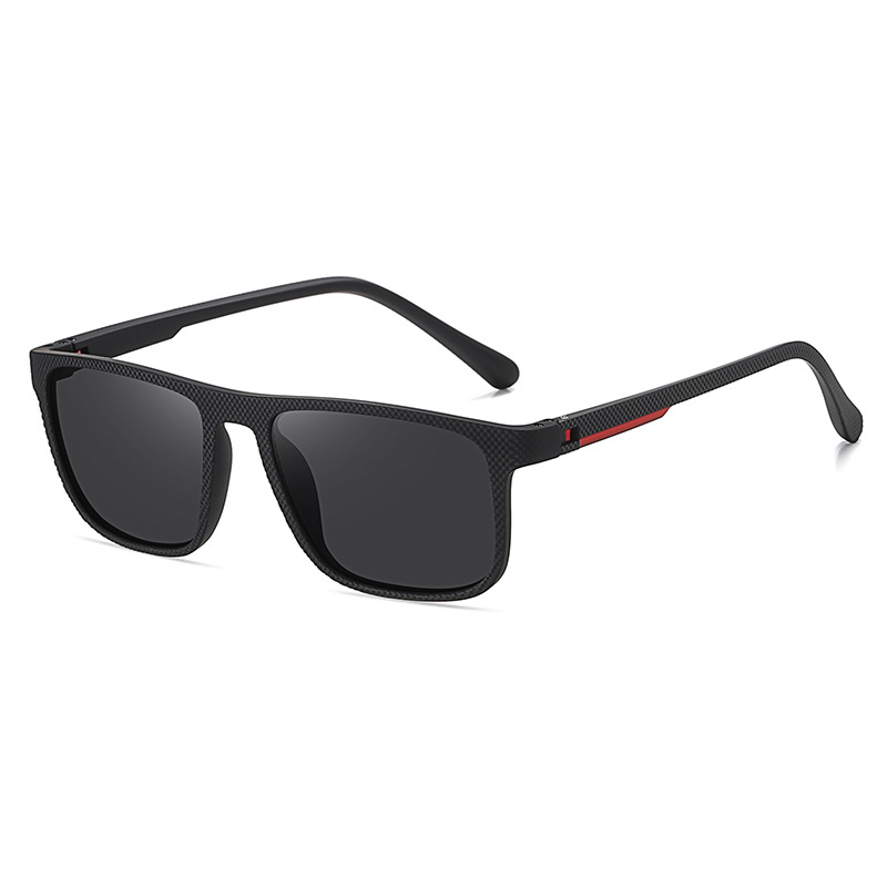 Men's Retro Beach Surf Trend Square Frame Sunshade Anti-UV Sports Polarized Sunglasses
