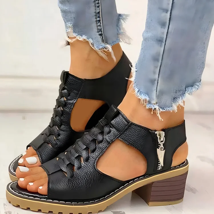 🔥Last Day 70% OFF -Women's Chunky Platform Classic Leather Sandals