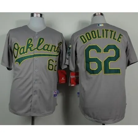 Athletics #62 Sean Doolittle Grey Cool Base Stitched MLB Jersey