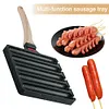5 Grids Sausage Pan Hot Dog Maker Hot Dog Mold Pan for Outdoor Kitchen Breakfast