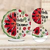 (US Local)Acrylic Special Shape Summer Watermelon Diamond Art Clock Ornaments Kit