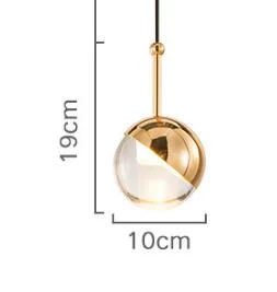 Nordic Loft Rose Gold crystal Ball Pendant Light Personality Designer Aisle Bar Living Room Bedside Suspension Light Fixtures