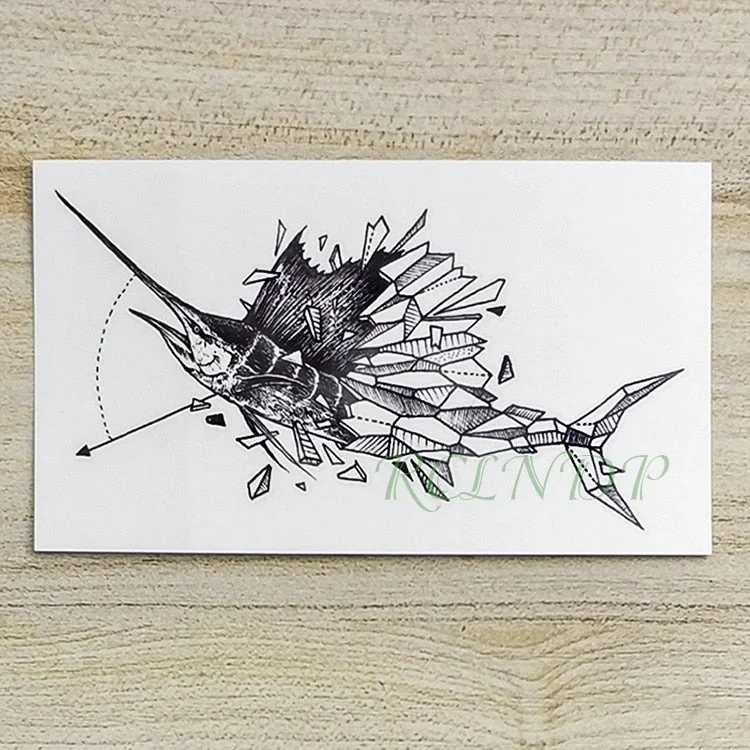 Waterproof Temporary Tattoo Siberia forest bear tree bird fox owl wolf whale tatto flash tatoo fake for girl women men 7