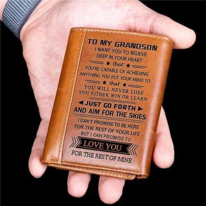 Unique Gift To My Grandson - You Will Never Lose - Tri-fold Wallet