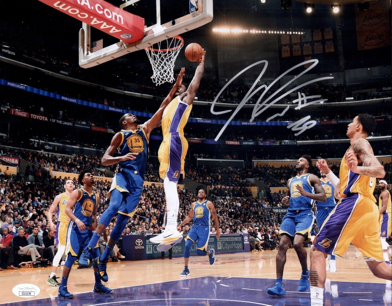 JULIUS RANDLE Signed 11x14 Photo Poster painting Pelicans LA LAKERS Autograph JSA COA Cert