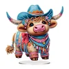 >SALE<Acrylic Special Shaped Needle Western Cattle 5D DIY Diamond Art Tabletop Decor