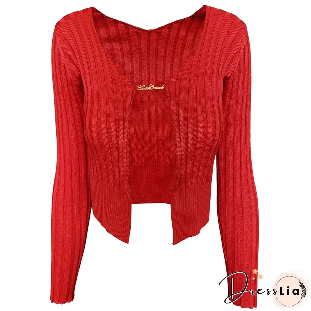 Y2K Harajuku Tops Casual Autumn Tops With Chains Fashion Aesthetic Vintage Tshirts Streetwear Korean Slim Tees Clothes