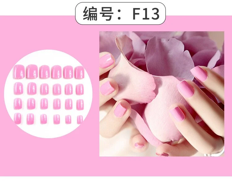 24Pcs Charming Fake False Nails Tips Wine Red Pointed Head Full Cover Nail Tips Long Style Nude Artificial Flase Nails with Glue-Nail Inspo