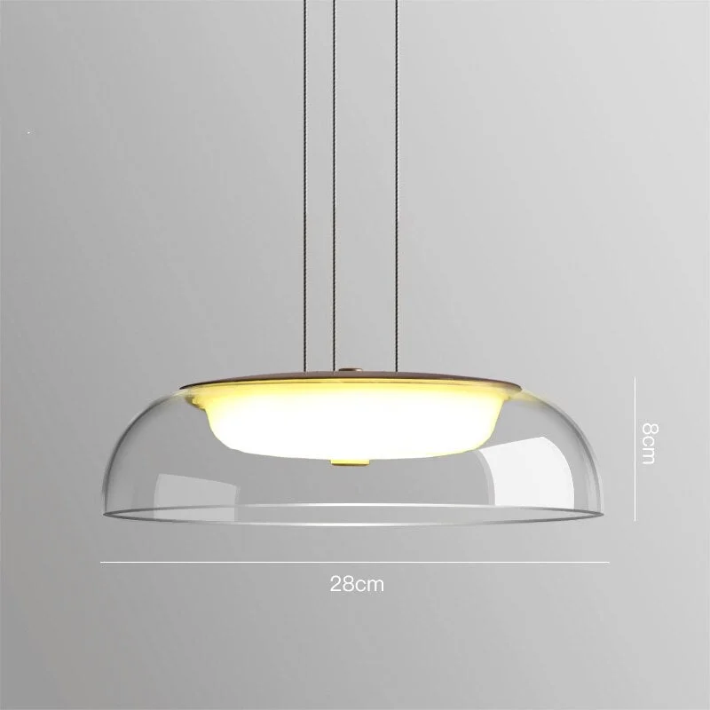 Nordic Transparent Glass LED Pendant Lights Modern Iron Pendant Lamp Dining Room Kitchen Hanging Lamp Home Decor Light Fixtures