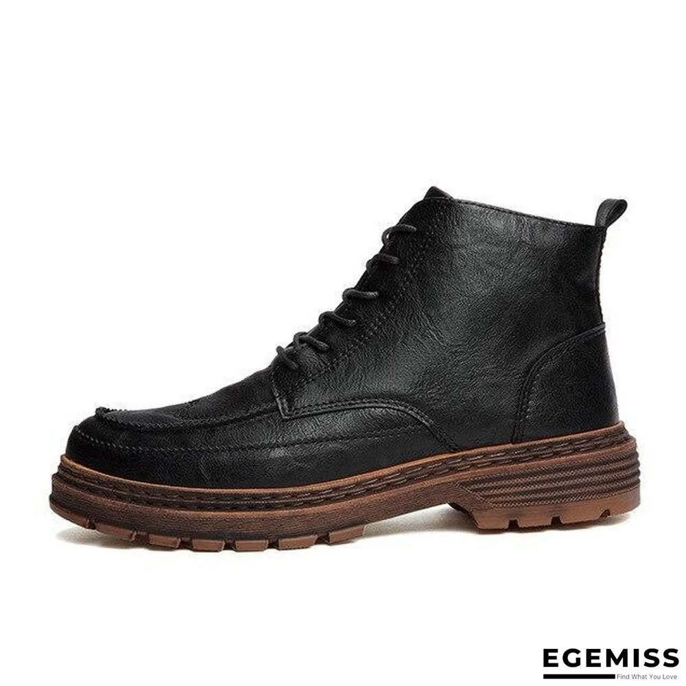 Ankle Men Boots Leather Retro Martin Boots Men Waterproof Tooling Boots Leisure | EGEMISS