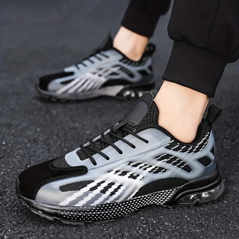 mens air cushion basketball shoes lightweight breathable shock absorbing sneakers for running walking jogging training
