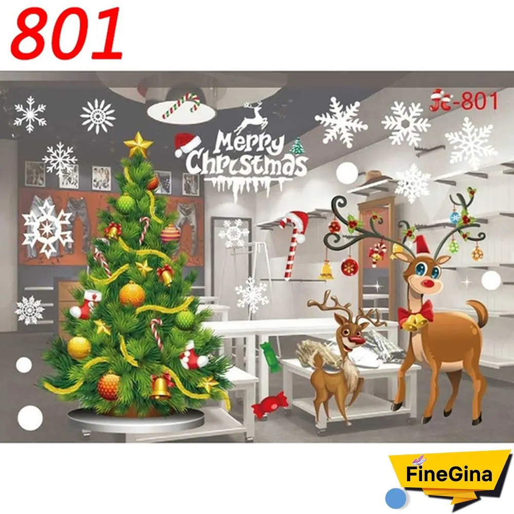 Christmas Decoration Glueless Static Window Sticker