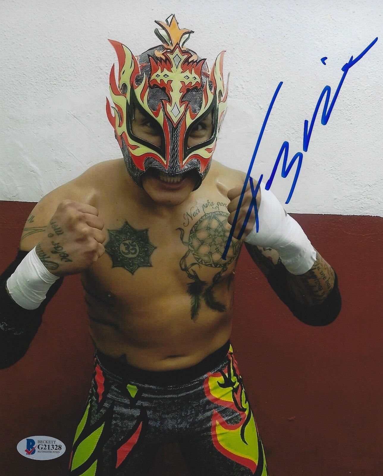 Rey Fenix Signed 8x10 Photo Poster painting BAS COA Lucha Underground Impact Wrestling All In 1