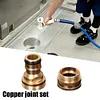 2 Pcs Faucet Fitting Brass Tap Quick Connector for Garden Tubing Car Washer Pipe