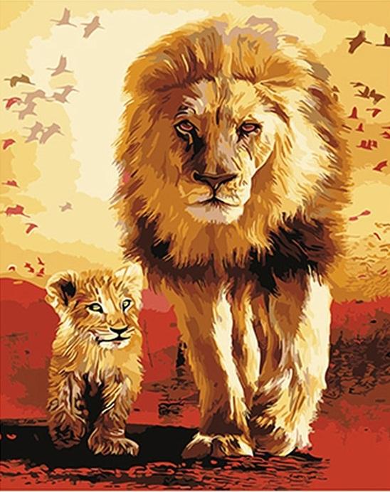 

Lions Familly – Paint By Numbers - 40*50CM, 501 Original
