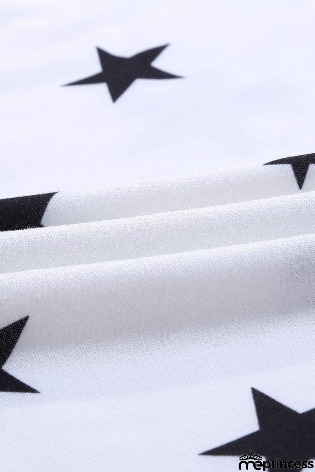 V Neck Stars Print Gray T-shirt