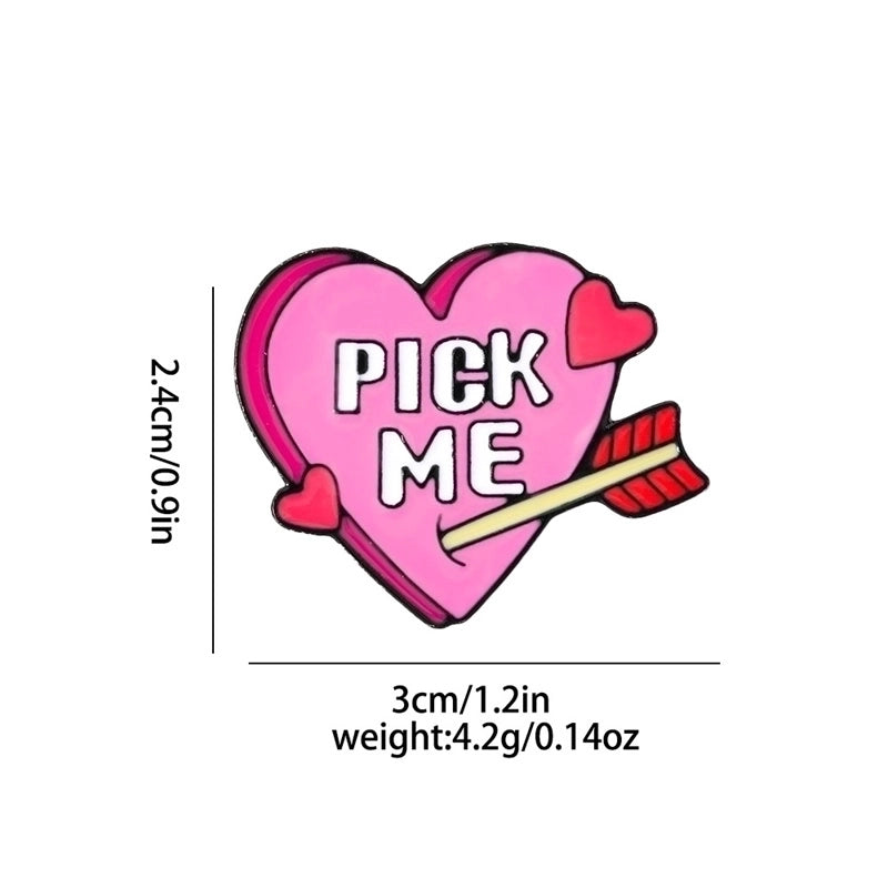 Preppy Style Minimalist Letter Alloy Enamel Women’s Brooches