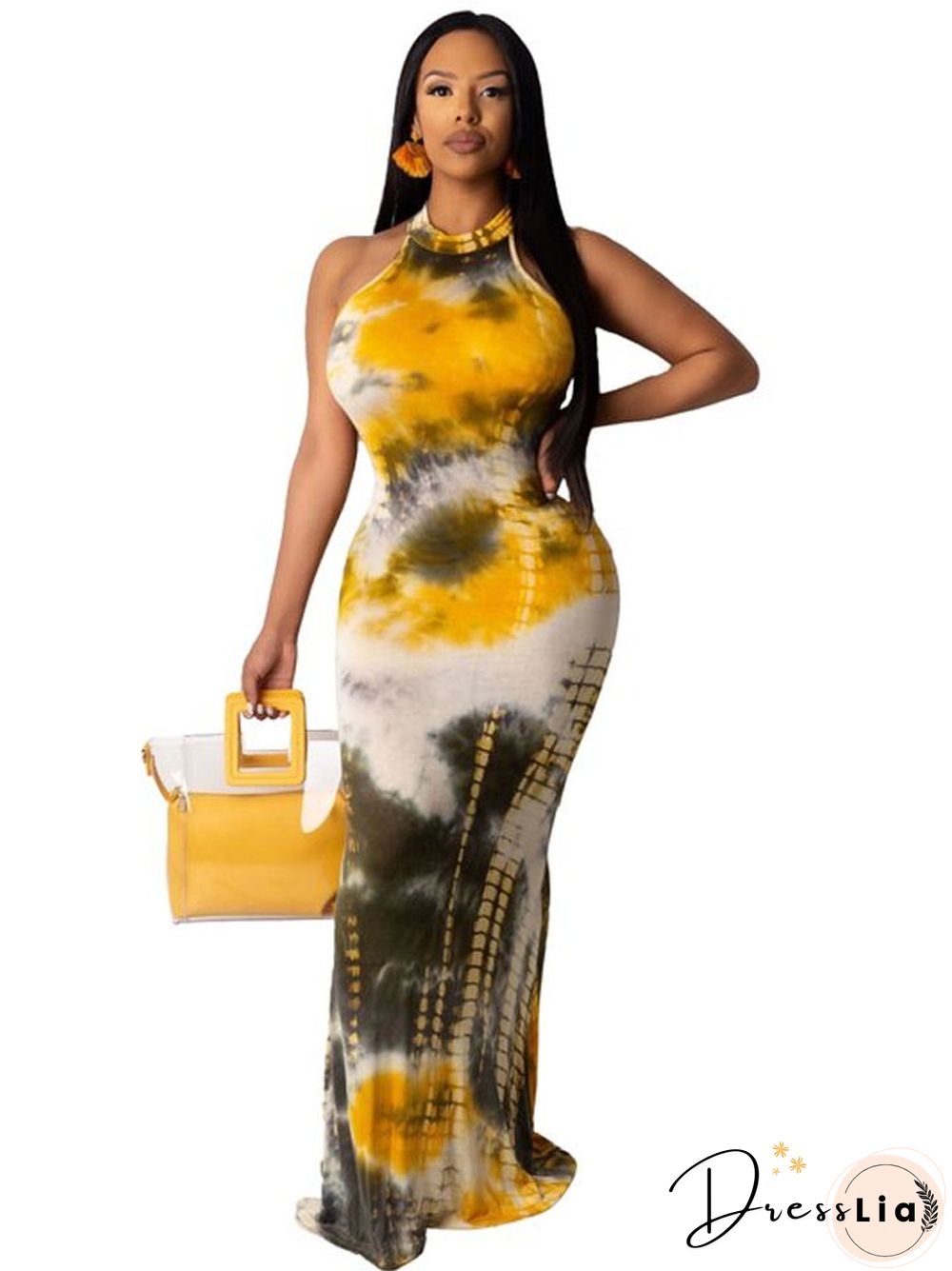 Color Tie-dyed Fashion Loose Dress For Women
