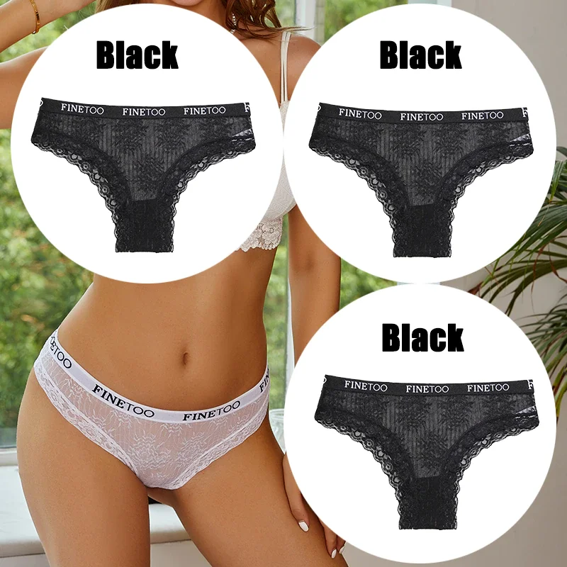 Billionm FINETOO Women Sexy Lace Panties Floral Perspective Underwear Intimates Brazilian Pant Female Breathable Thong Soft Lingerie