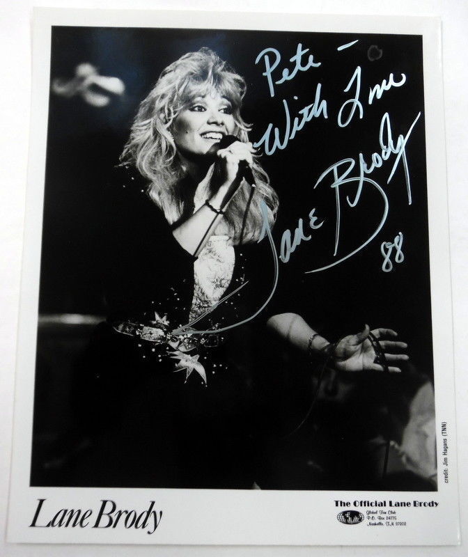 LANE BRODY Autographed 8x10 Photo Poster painting 80's Country WESTERN Singer SONGWRITER PC840