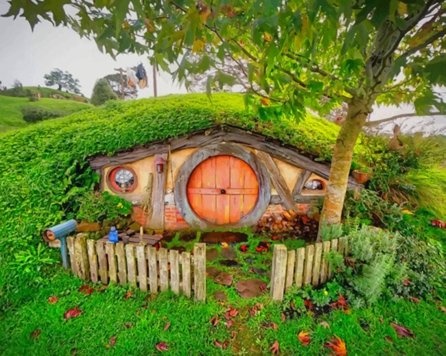 

Hobbit Hole New Zealand – Paint By Numbers - 40*50CM, 501 Original