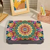 (US Local)Diamond Painting Storage Box DIY 5D Diamond Painting Jewelry Box (Flower C)