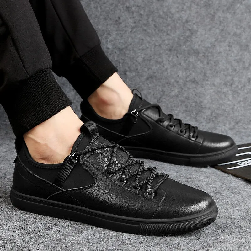 Mens Genuine Leather Casual Shoes Tenis Footwear for Men Fashion Skateboard Autumn Boots Male Flats Slip on Man Loafers Shoe