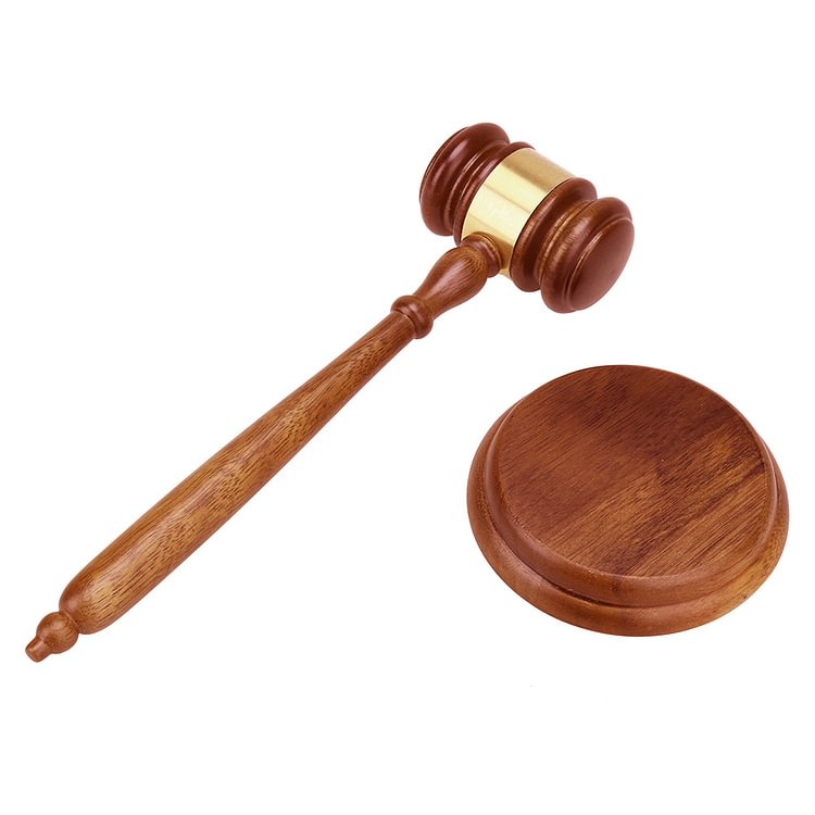 Durable Wooden Handmade Craft Lawyer Judge Auction Hammer Gavel Court Decor