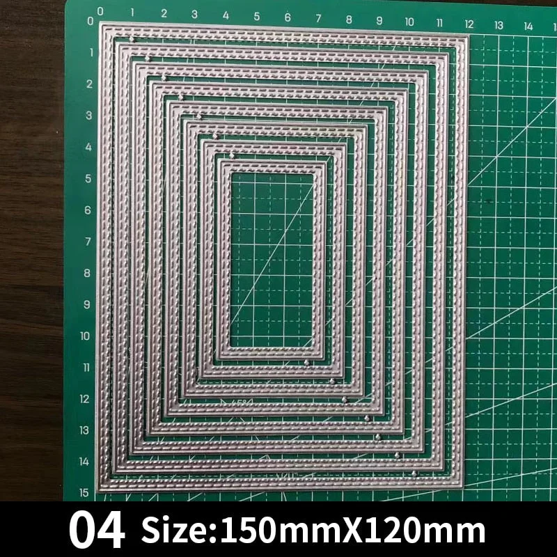 Frames Square Card Curves Border Metal Cutting Dies for DIY Scrapbook Cutting Die Paper Cards Embossed Decorative Craft Die Cut