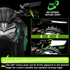 CABORIALLAN Motorcycle Rear View Mirrors, Adjustable 360&deg; Rotating Stealth Wind Wing Side Mirrors Compatible with Kawasaki Z400 Z650 Z1000 Duke 125 200 250 390 690 790 1290 etc (8mm, 10mm)