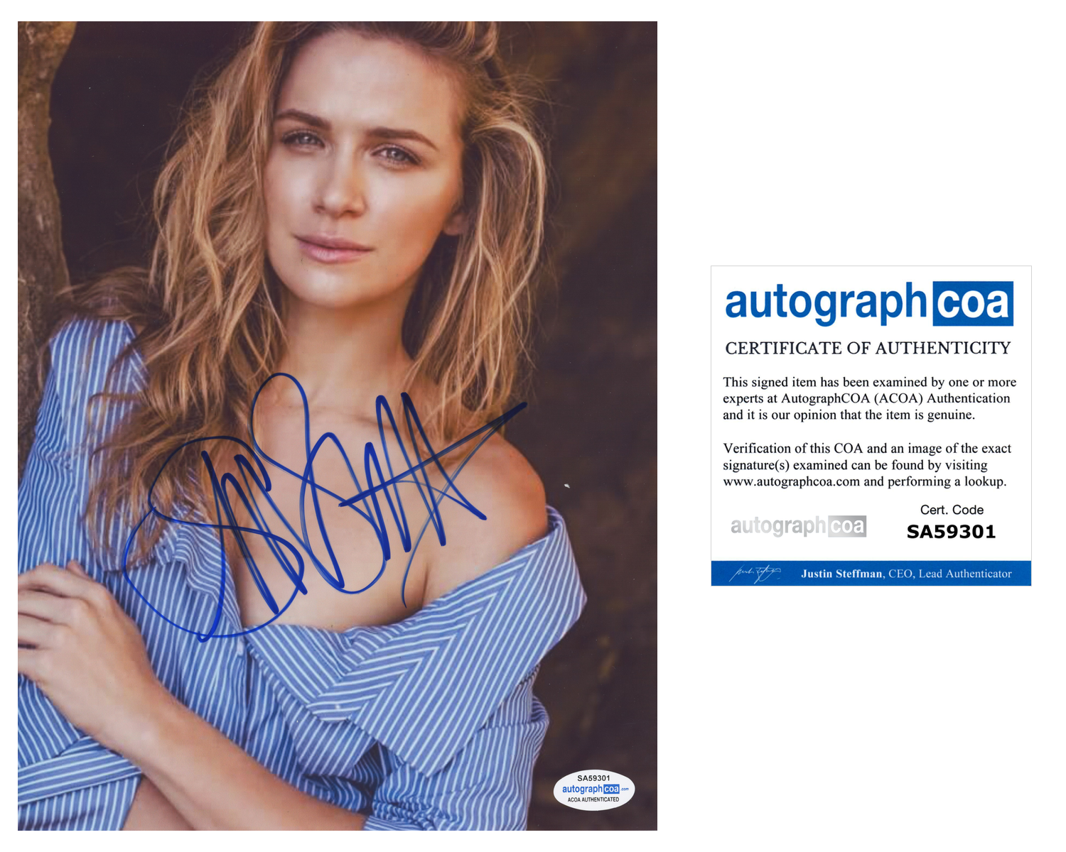 Shantel VanSanten Signed 8x10 Photo Poster painting Actress One Tree Hill The Flash ACOA COA