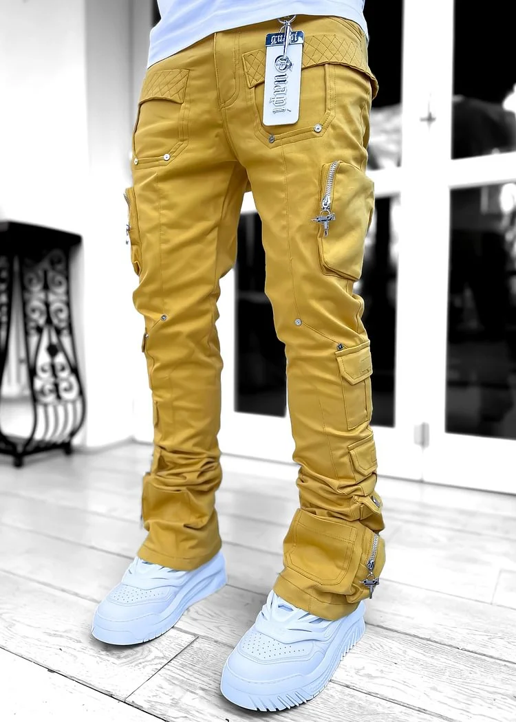 Sand Brown Stacked Cargo Pant
