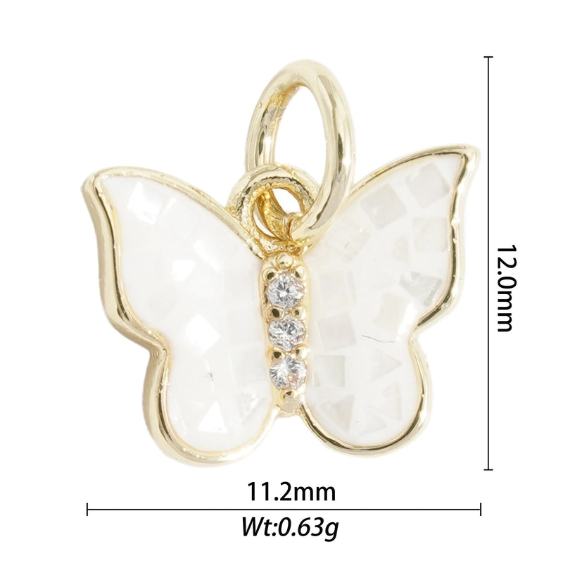 1 Piece Alloy Scallop Starfish Butterfly Pendant