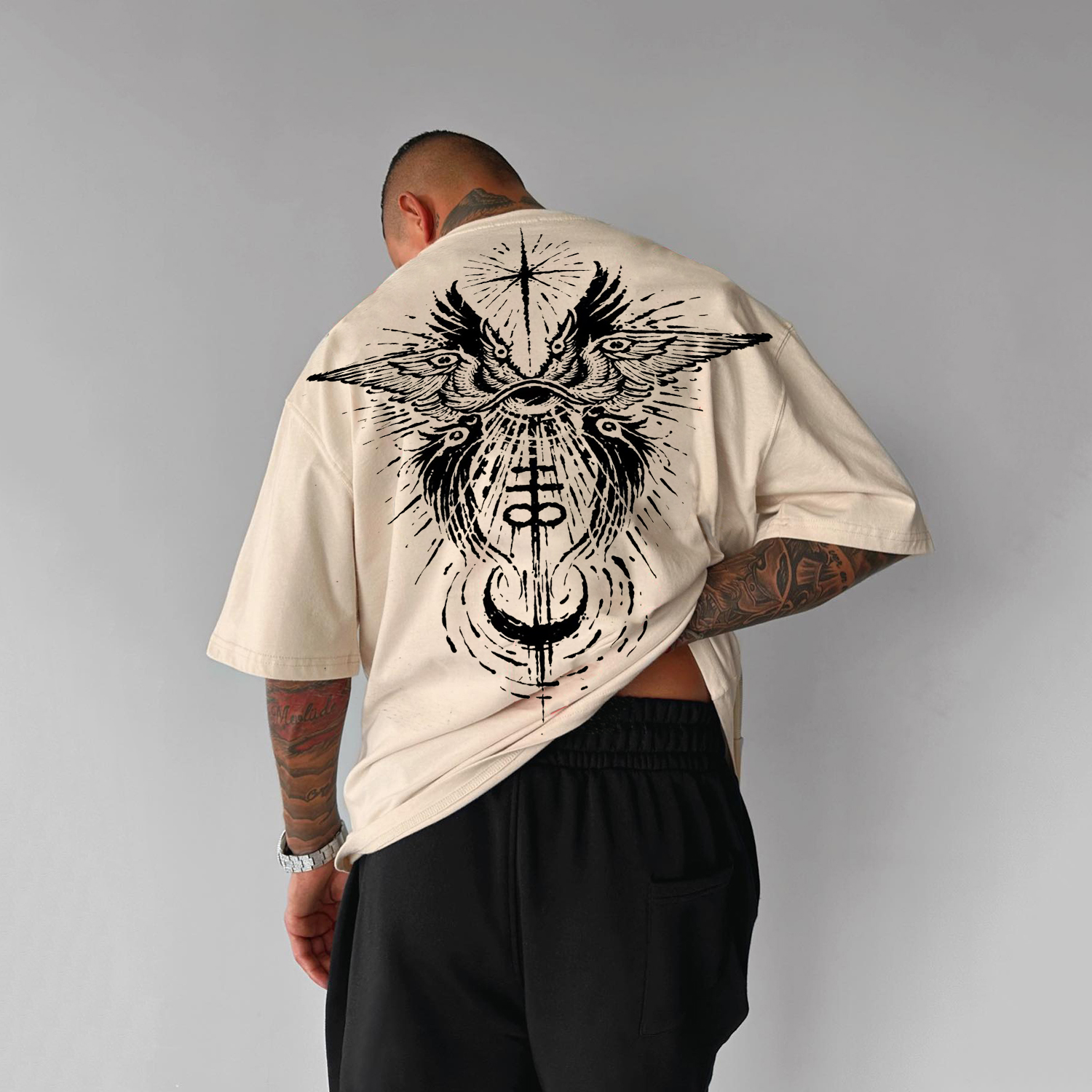 Casual Retro Design Oversized T-shirt / TECHWEAR CLUB / Techwear