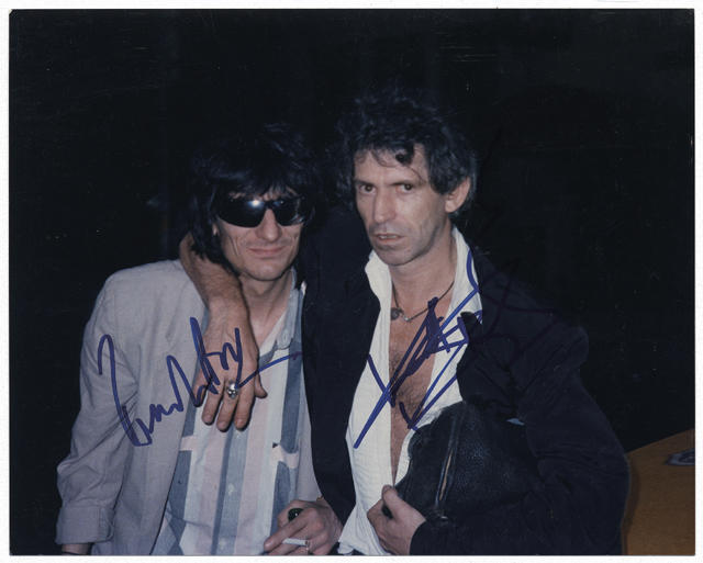 KEITH RICHARDS & RONNIE WOOD Signed Photo Poster paintinggraph Rock Band ROLLING STONES preprint