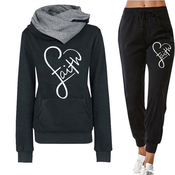 Women Tracksuits Autumn 2 Piece Outfits Hooded Hoodies+ Sweat Pants Sets Casual Streetwear Jogging Suits - Shop Trendy Women's Fashion | TeeYours