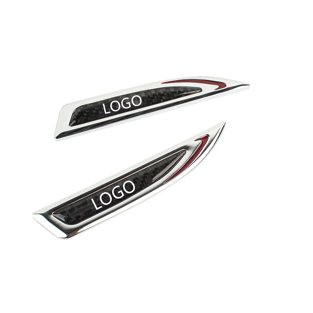 Car Universal Badge with Logo Customizable Car Metal Car Sticker (2 pcs)