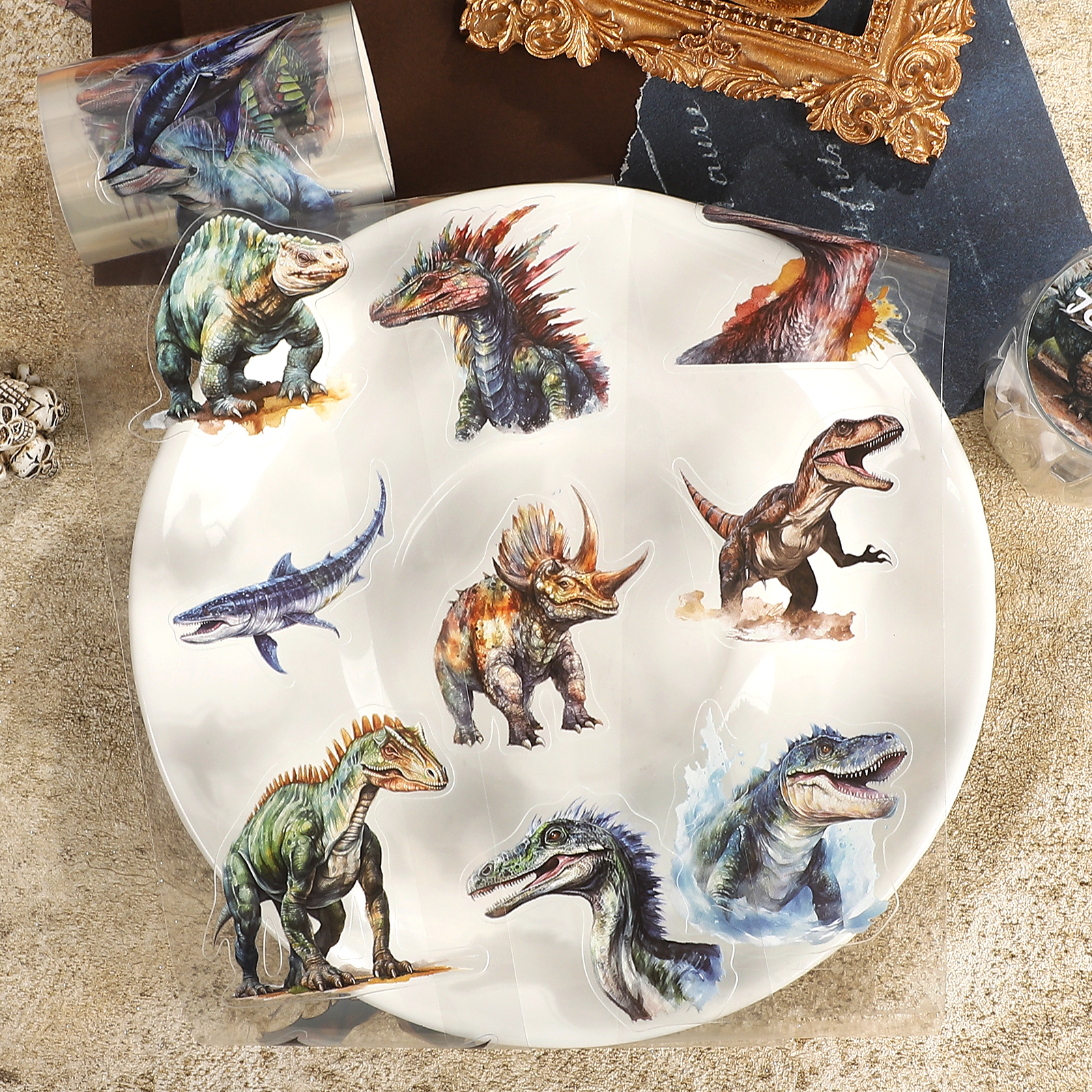 PET 테이프 - 60mm*200cm 빈티지 쥬라기 공룡