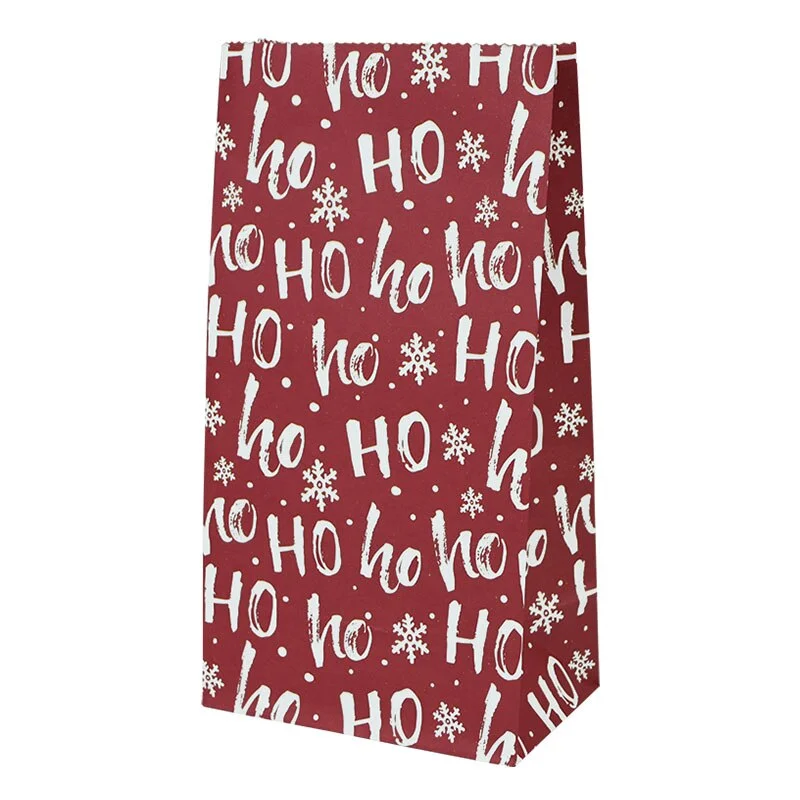 10pcs Kraft Paper Candy Cookie Bag Santa Claus Snowman Christmas Gift Packing Bags Xmas Navidad New Year Party Decor Supplies