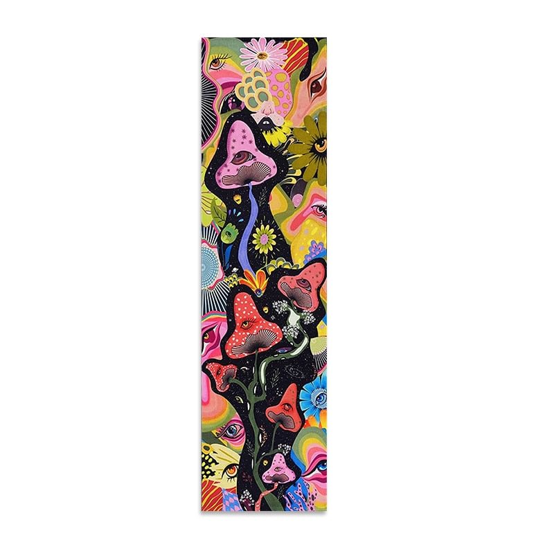 Psychedelic Mushroom Tapestry Wall Hanging Hippie Colorful Flower Tapestries Magic Abstract Wall Hanging for Home Decor Wall Art