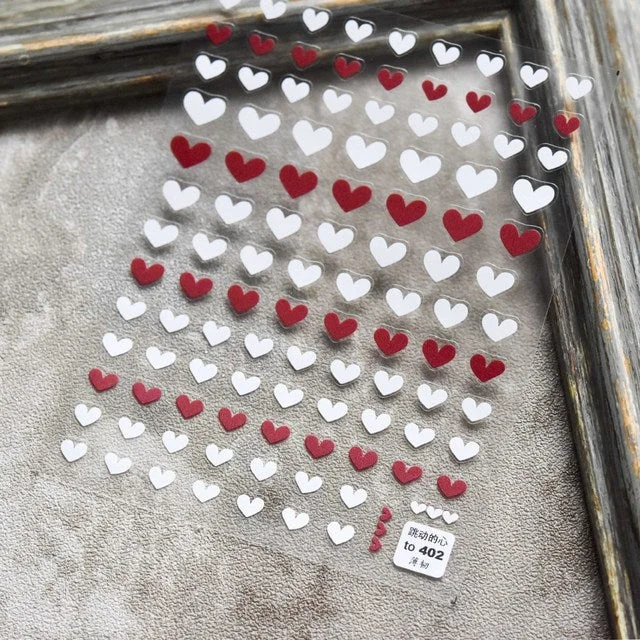 1PC 3D Nail Sticker Back Adhesive Engraved Acrylic Nail Decals Sparkly Star Love Heart Design for Manicure DIY Decorations-Nail Inspo