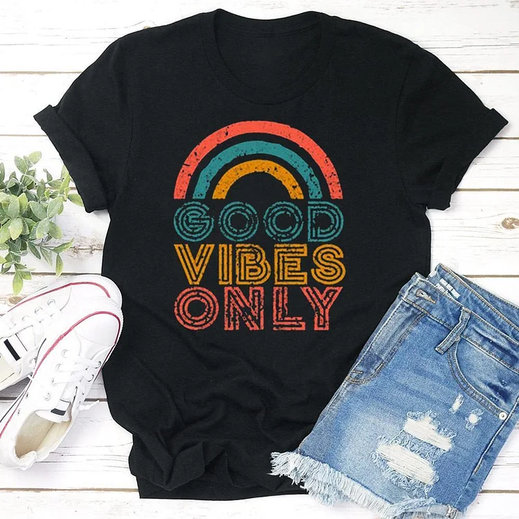 Good Vibes Only  T-shirt Tee --Annaletters