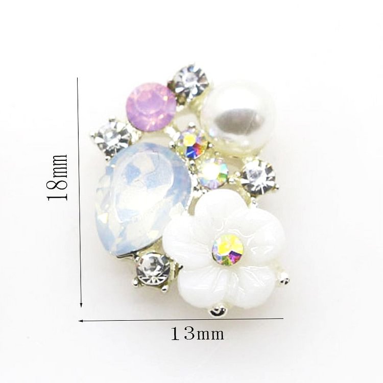 10Pcs Metal Alloy Button For DIY Handwork Decoration Fitting 13mm*18mm Two Color