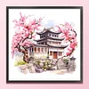 Peach Blossom Pavilion-11CT Stamped Cross Stitch 40*40cm/15.75*15.75in tapestrymarket