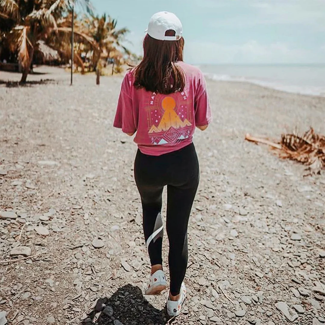 Unisex Retro Cosmic Sunset Vacation T-shirt