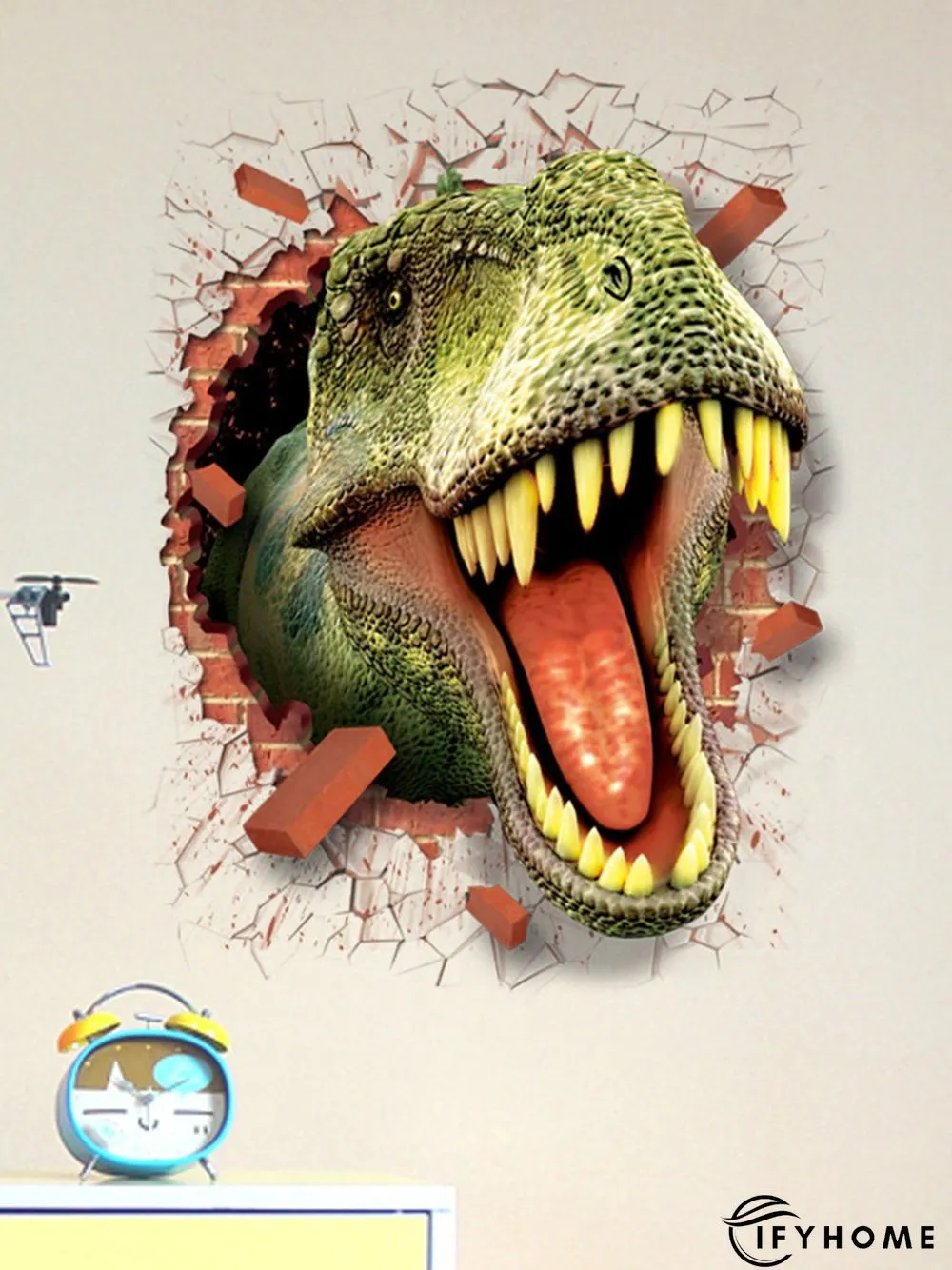 3D Creative Dinosaur Decorative Sticker Bedroom Wall Sticker | IFYHOME