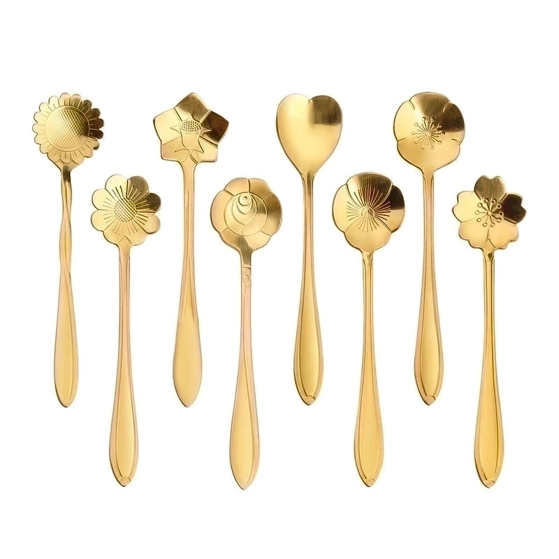 Vacation Flower Stainless Steel Spoon 1 Piece 1 Set