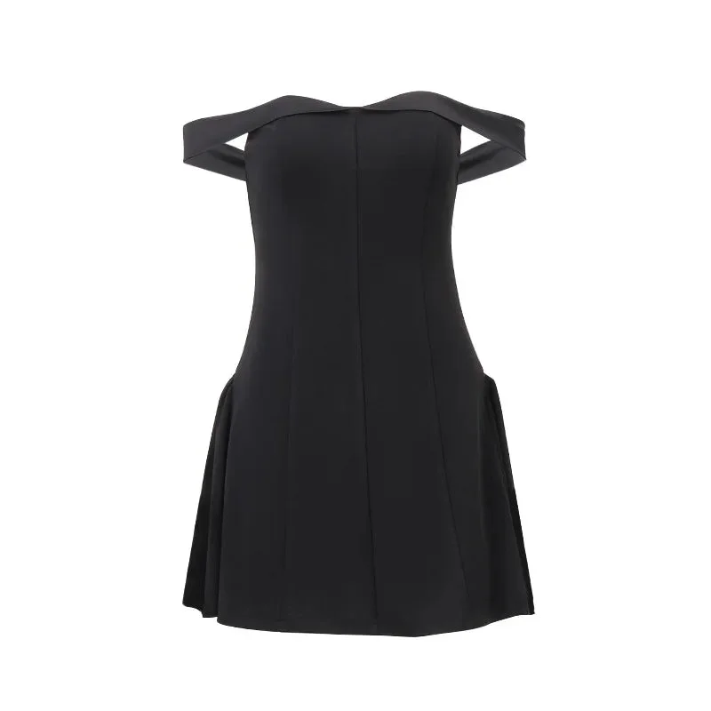 Toloer Off-Shoulder A-Line Mini Dress-Outfit Ideas
