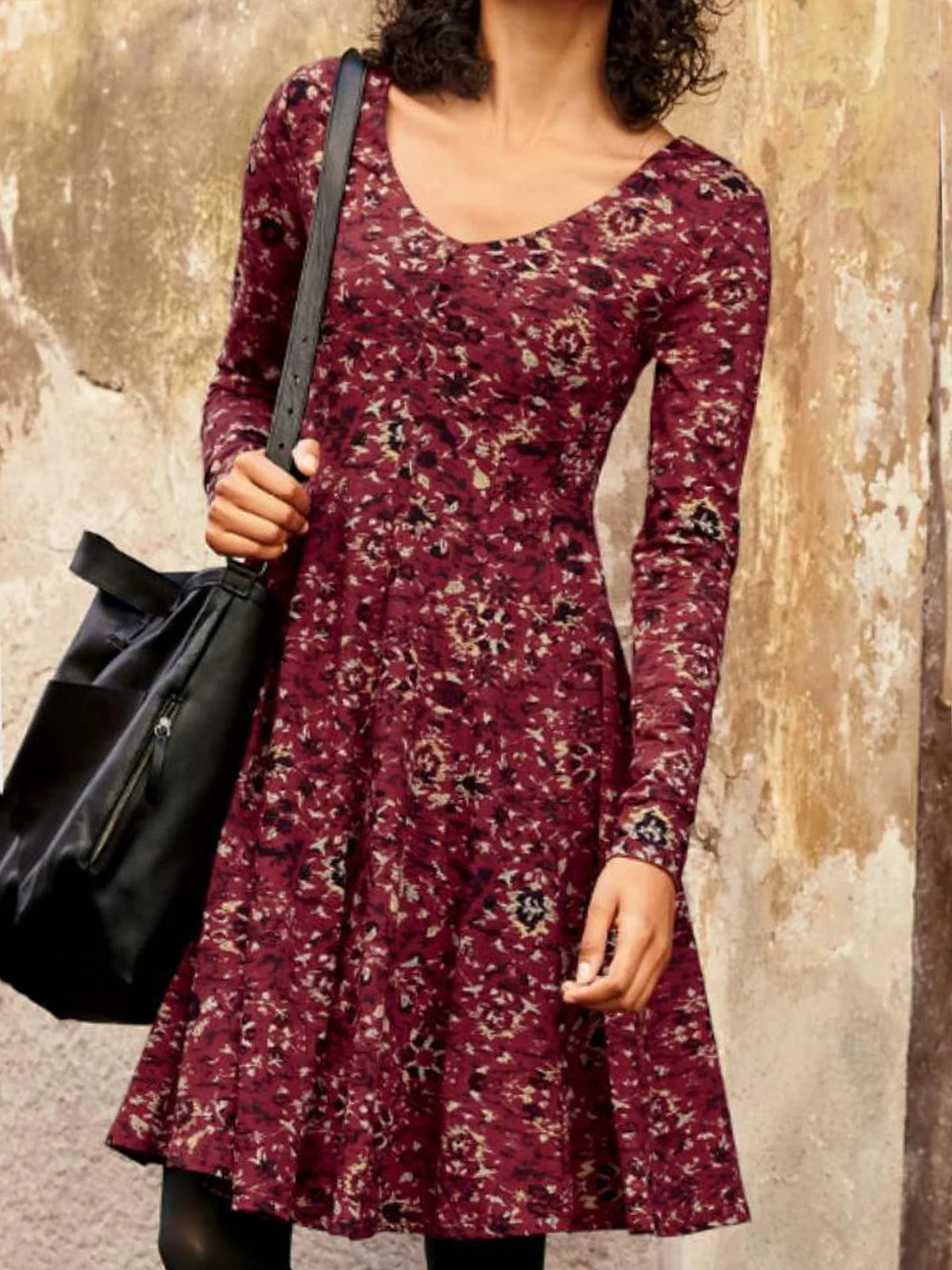 Floral Jersey Vintage Dresses