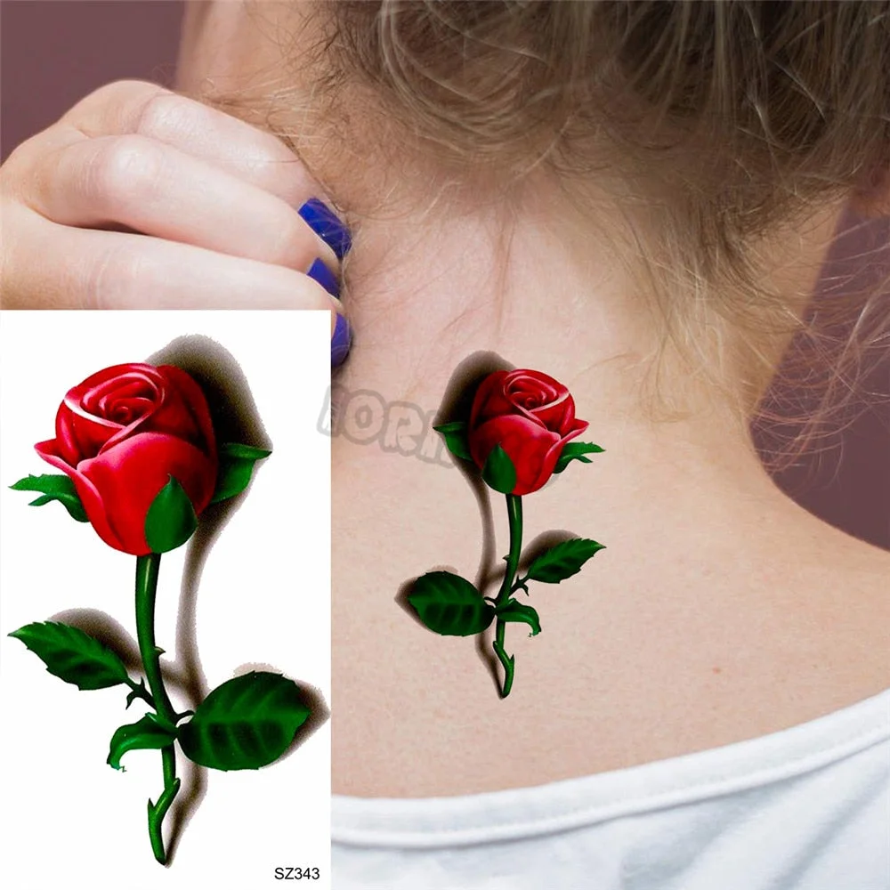 Black Spartan Small Temporary Tattoos For Women Girls Realistic Sun Flower Cosmic Sword Fake Tattoo Sticker DIY Arm Leg Tatoos